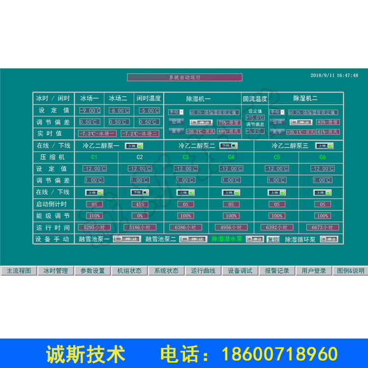 冰場(chǎng)制冷控制系統(tǒng)